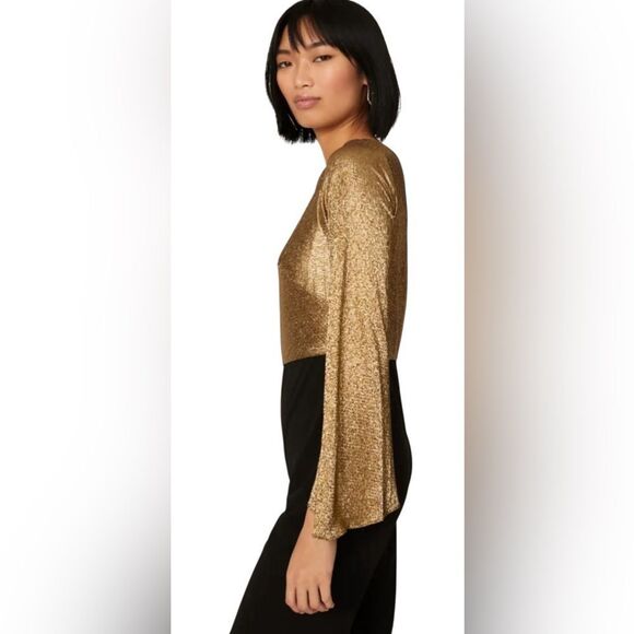 Lauren Ralph Lauren Copper One Shoulder Jumpsuit Size 6 - Picture 2 of 13